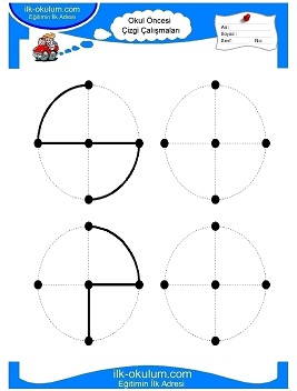 Çocuklar İçin Çizgi Çalışma Sayfaları 
